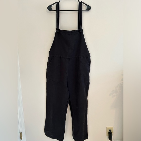 Able Pants - Able Jorja Soft Twill Dungaree Overalls Jumpsuit XL relaxed washed black